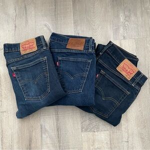 Levi's Dark Blue Straight Jeans for Men